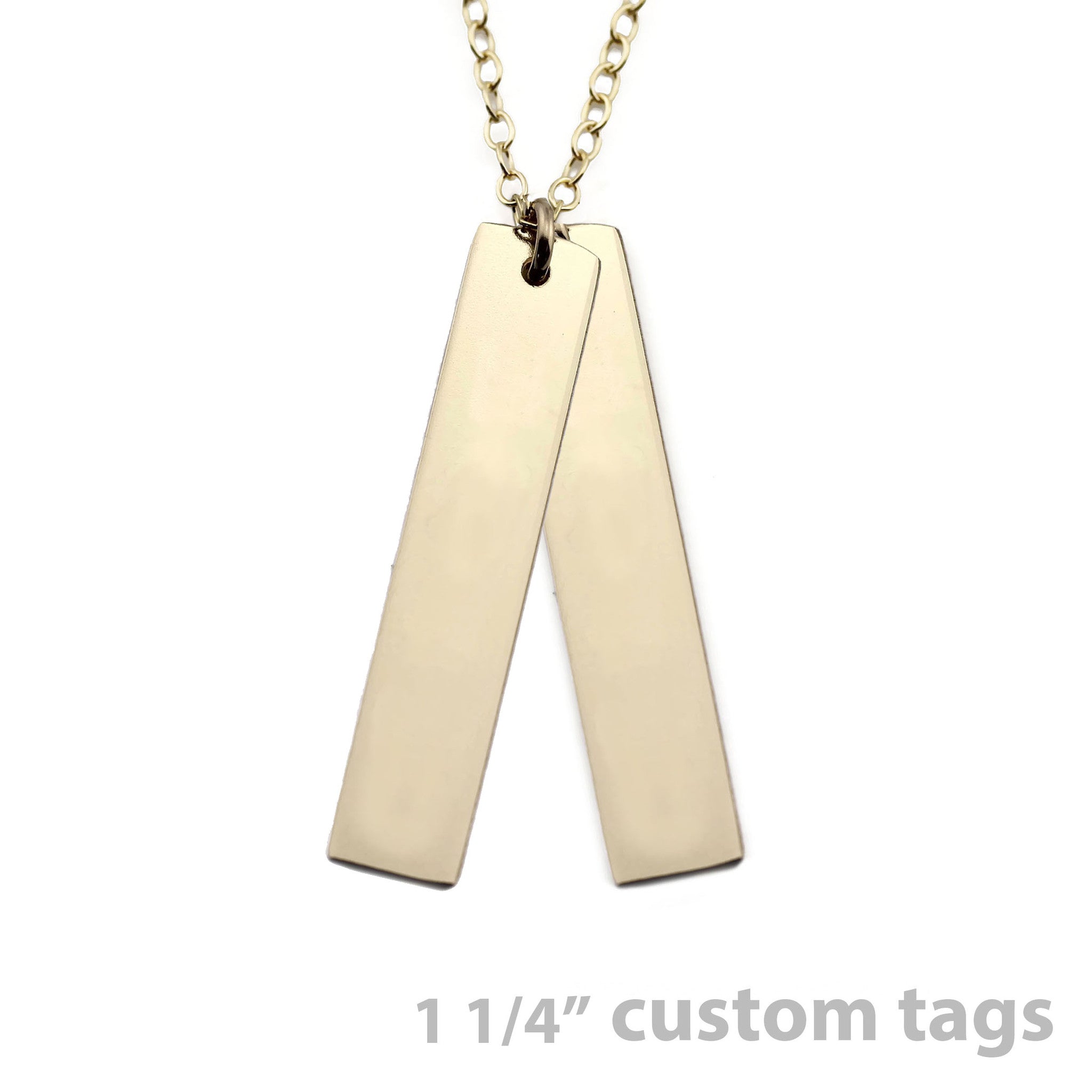 Gold Name Plate Necklace Custom Tags 1 1 4 The Urban Smith