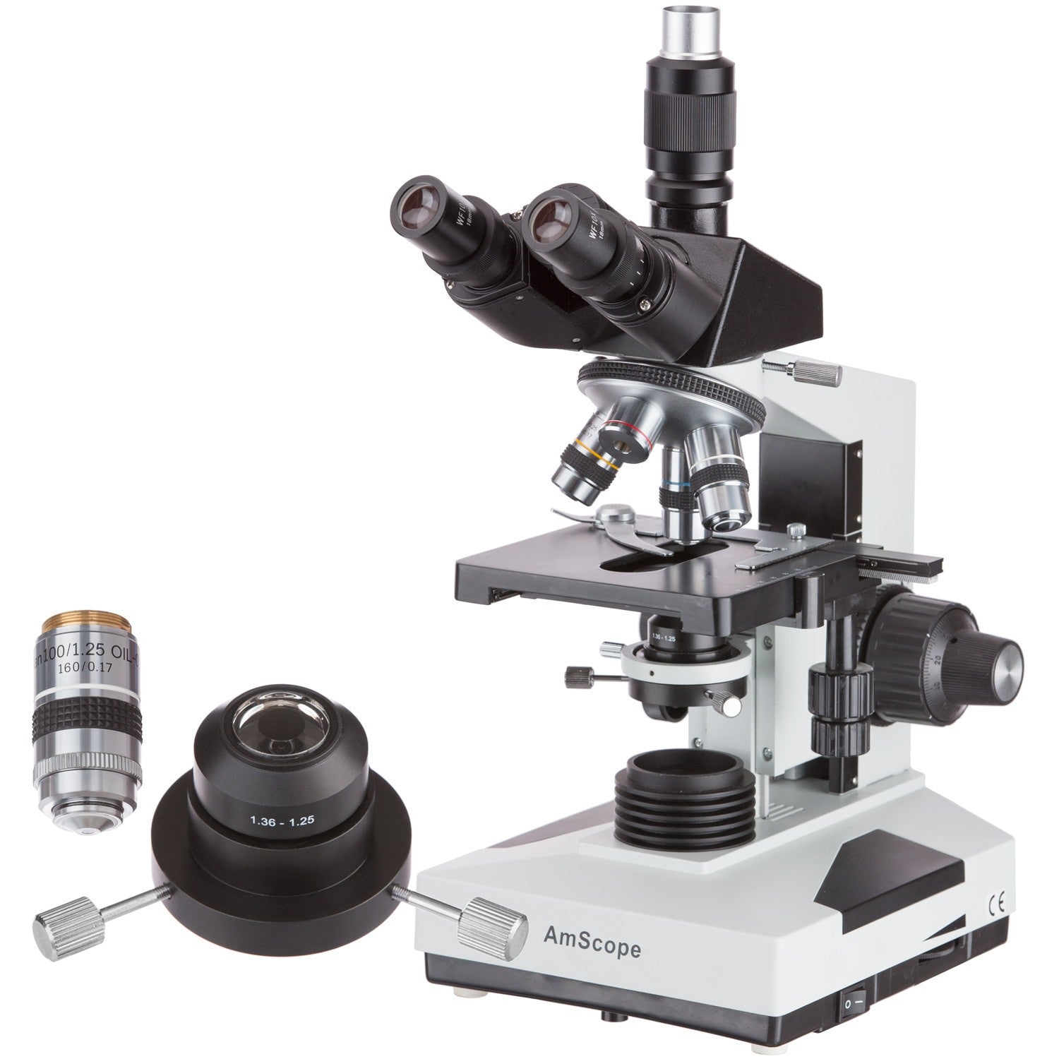 40x 2000x Trinocular Compound Darkfield Microscope With Oil Condenser Microscope Central