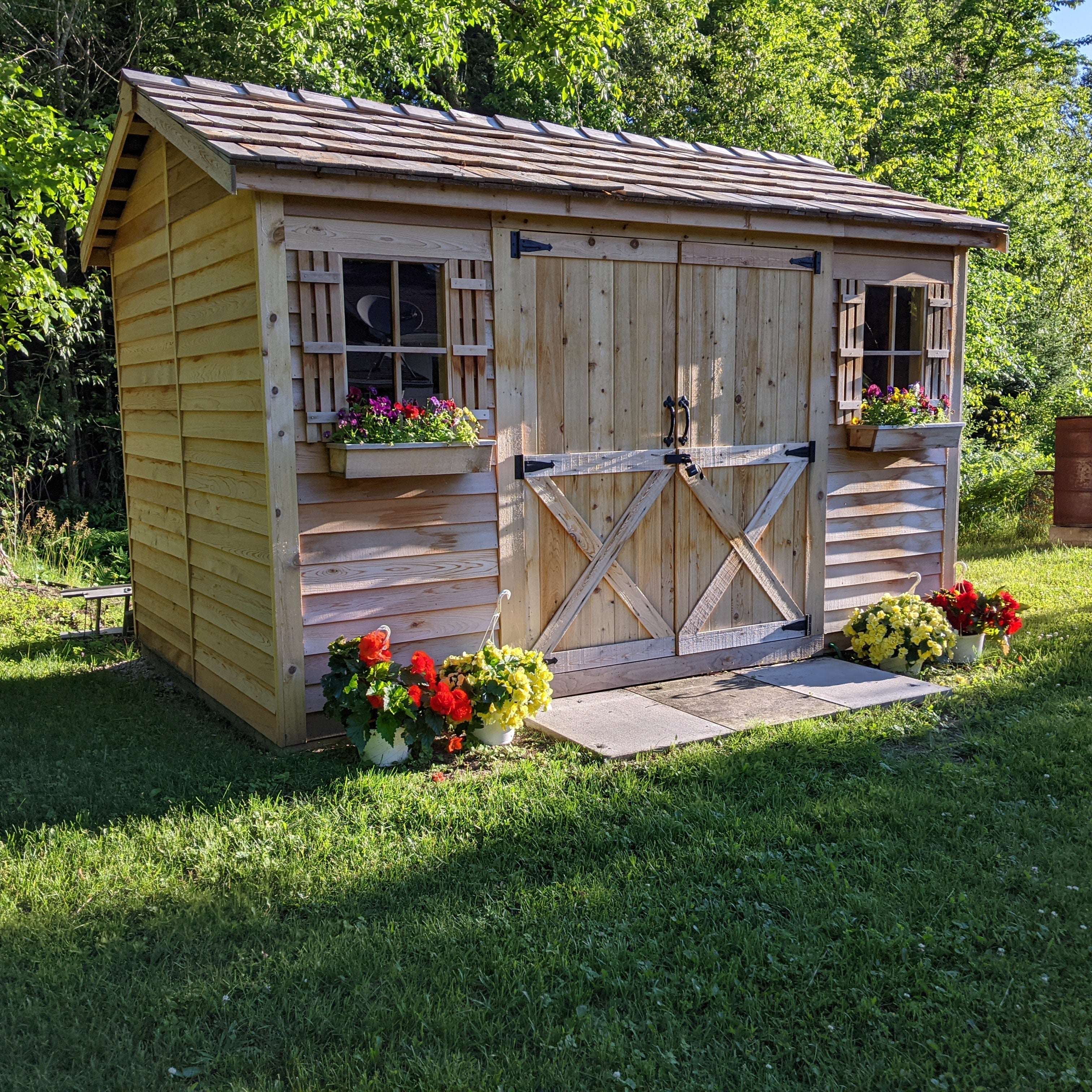 Double Door Sheds Backyard Garden Cottage Kits Cedarshed Usa