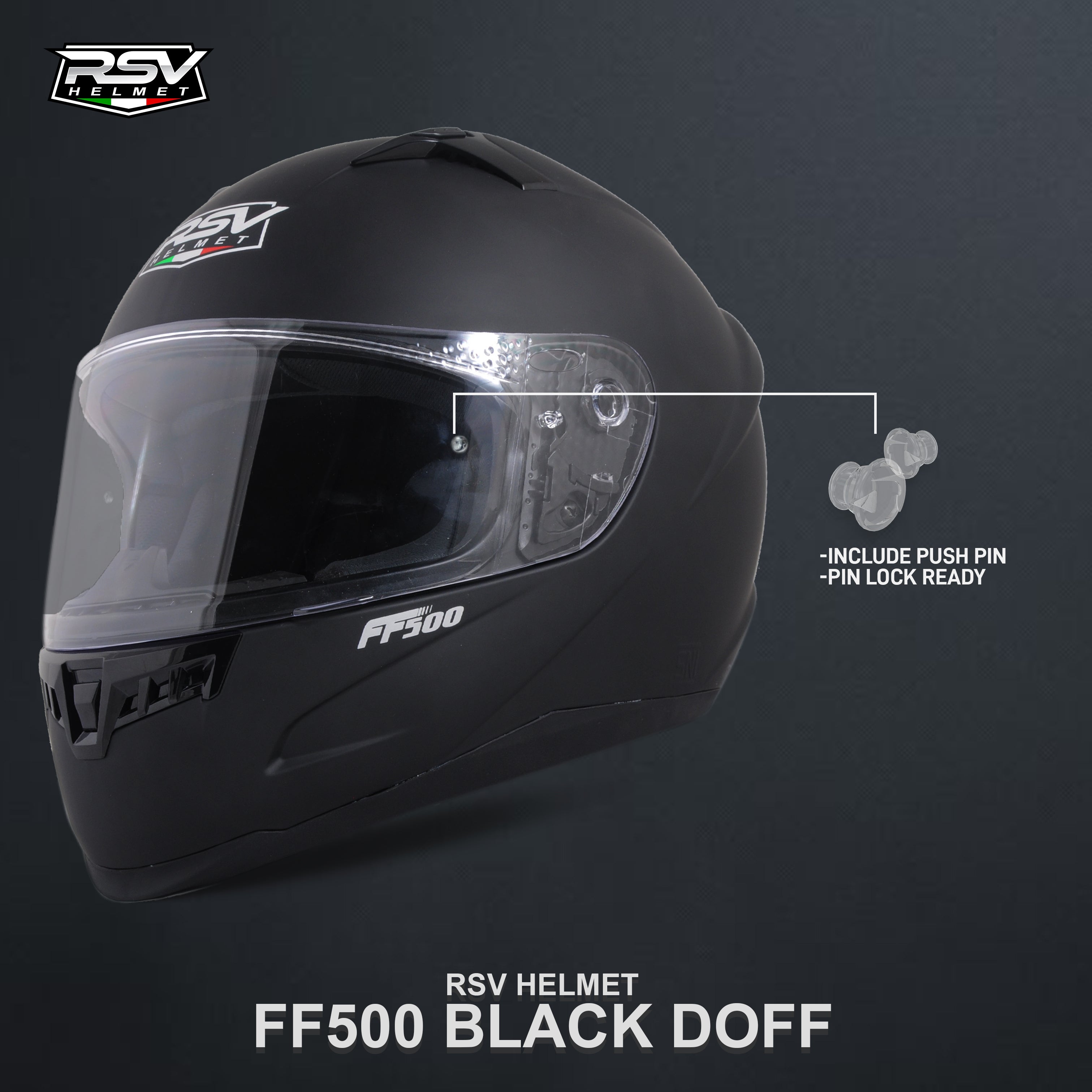 Rsv Ff500 Black Doff Rsvhelmets