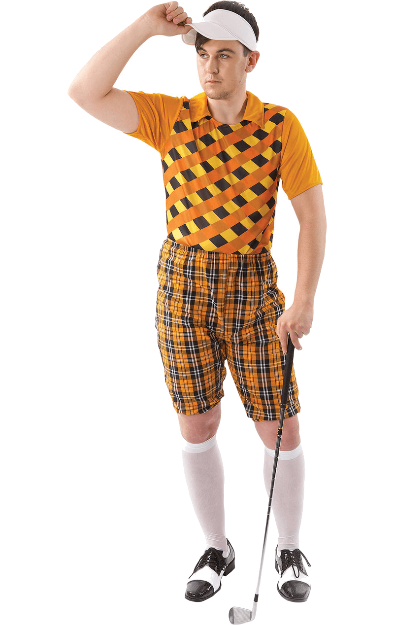Mens Pub Golf Costume Orange Fancydress Com