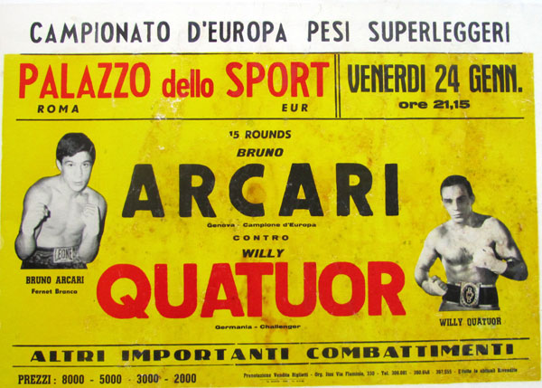Arcari Bruno Willy Quatuor On Site Poster 1969 Jo Sports Inc