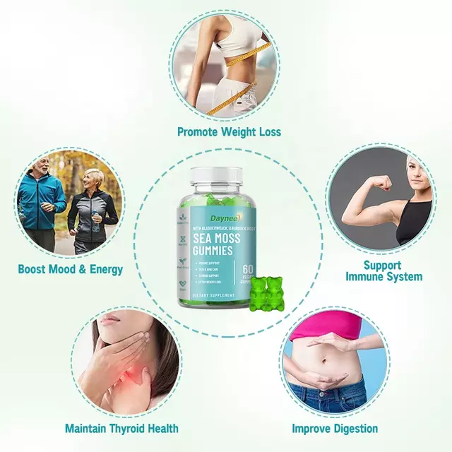 Sea Moss Gummies Dietary Supplement For Weight Loss Immune System Ginax Store