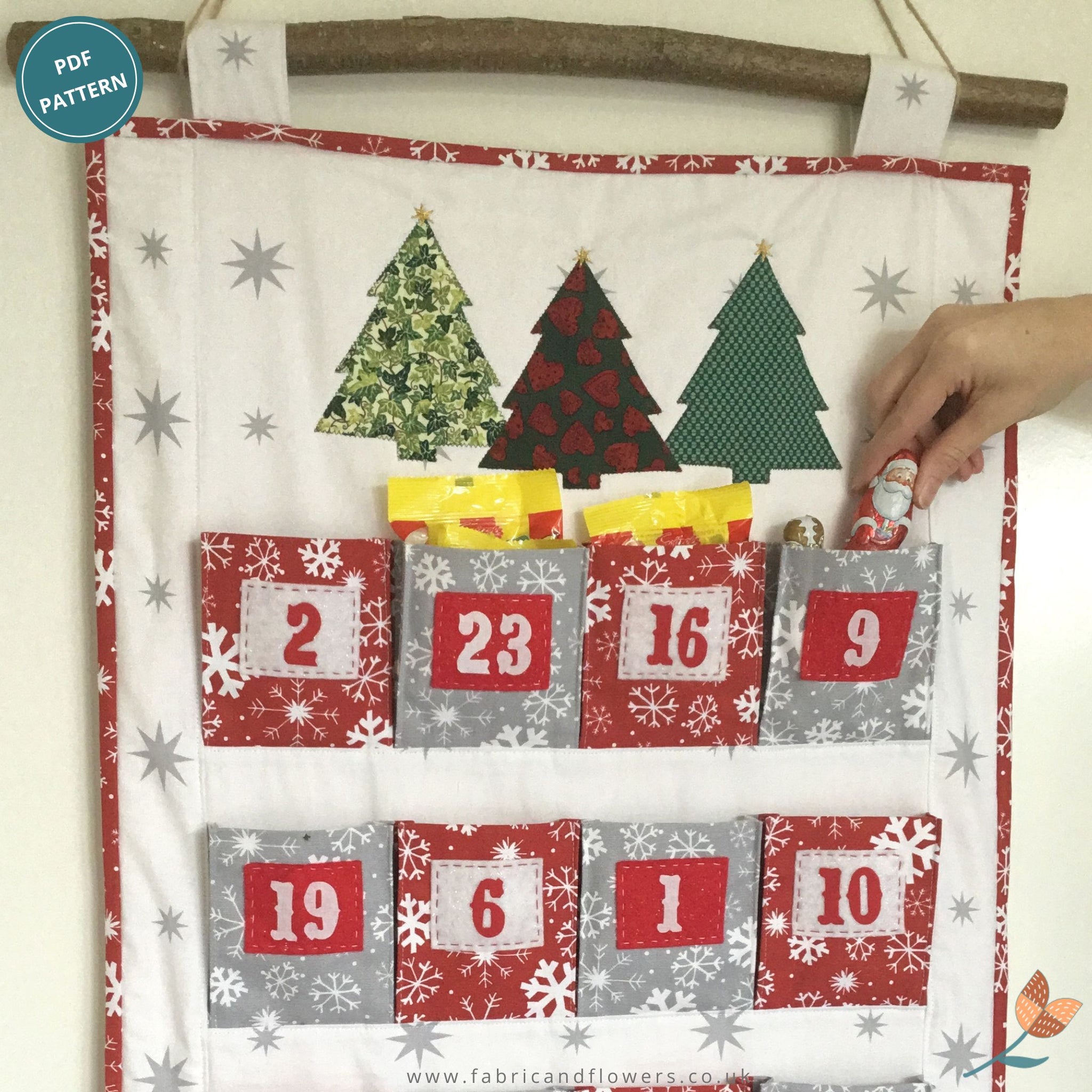 Big Pocket Family Advent Calendar Pattern Fabricandflowers