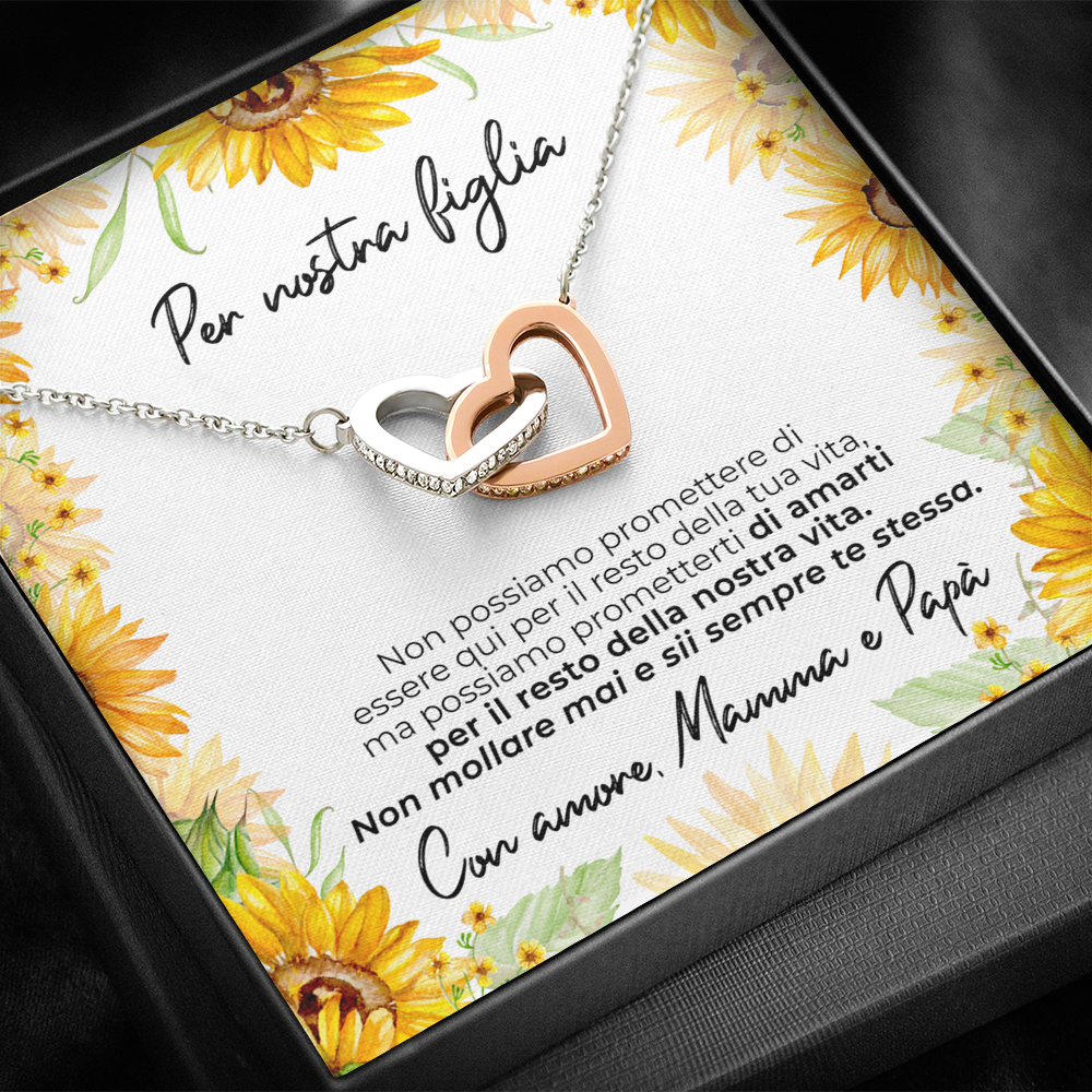 Collana Con Biglietto Dedica Non Mollare Mai Mamma E Papa Sofia Ferrer Italia