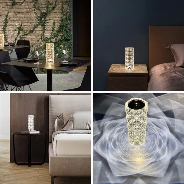 Touching Control Rose Crystal Lamp Free Shipping Yoyorelax
