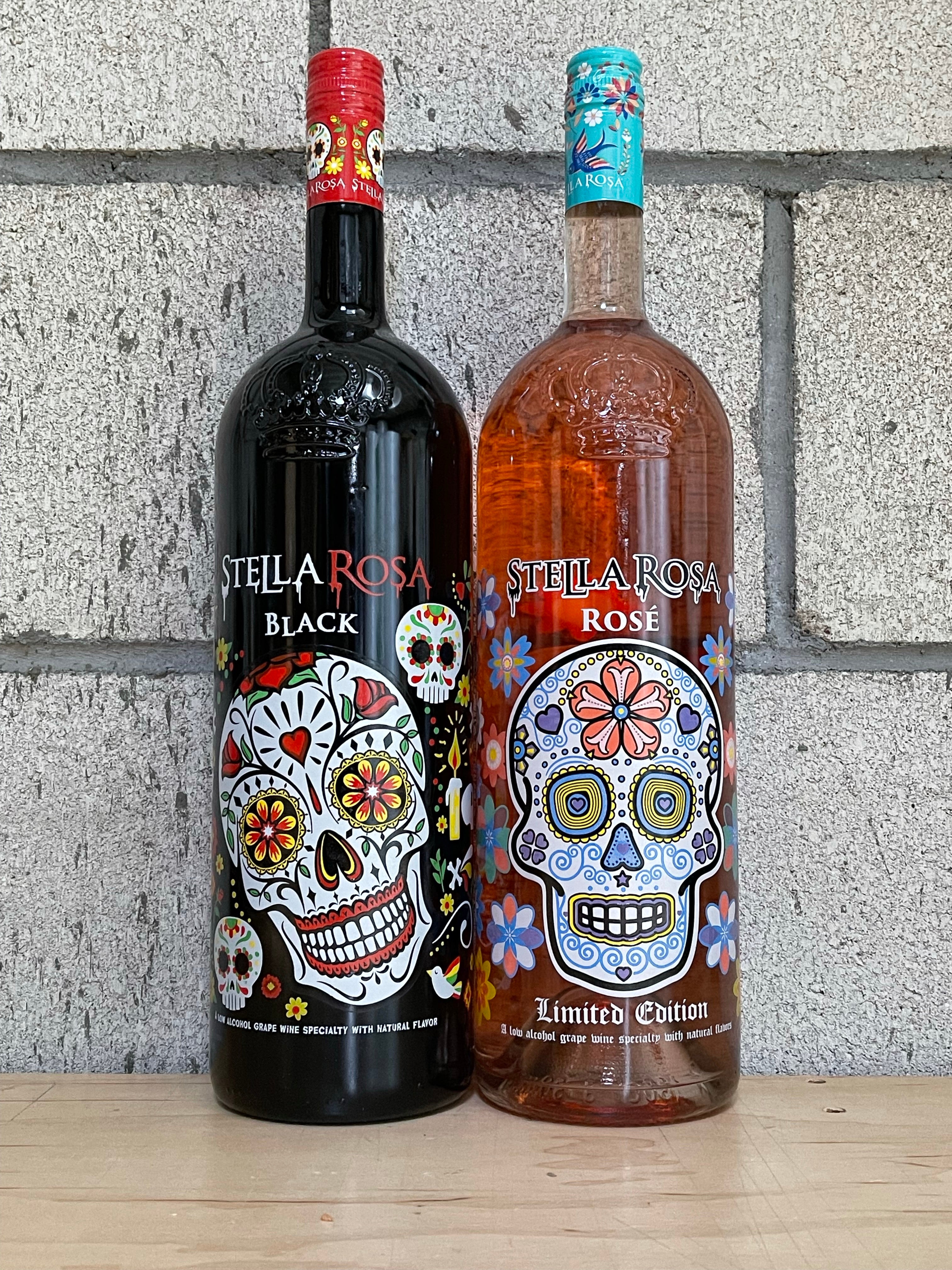 1 75l Stella Rosa Black Rose Wine 2021 Halloween Engraved Art Bundle 3brothersliquor