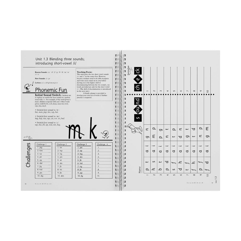 Spelling Pack Soundcheck 1 2 Plus Sound Swap Word Game Little Learners Love Literacy