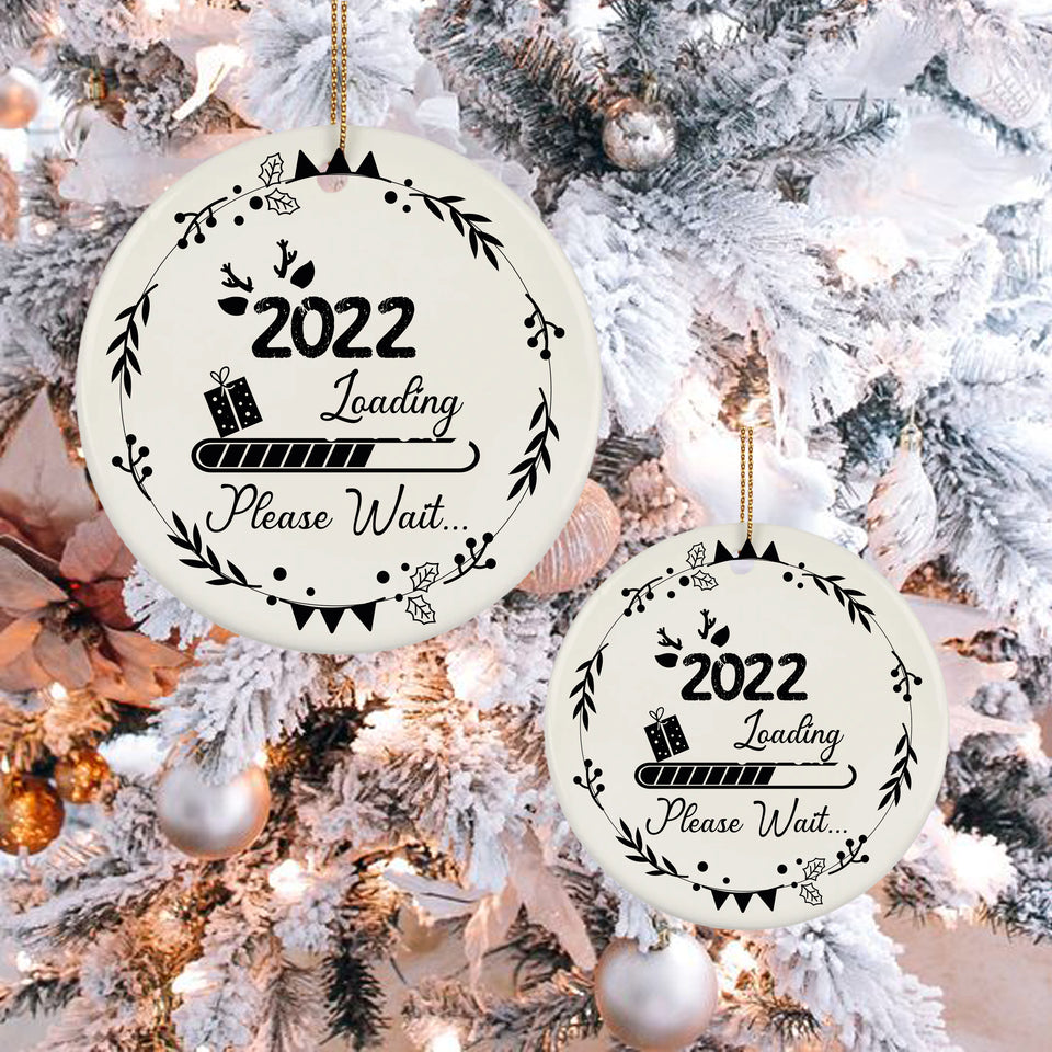New Year 2022 Ceramic Ornament New Beginnings 2022 Loading Ornament Greatest Custom