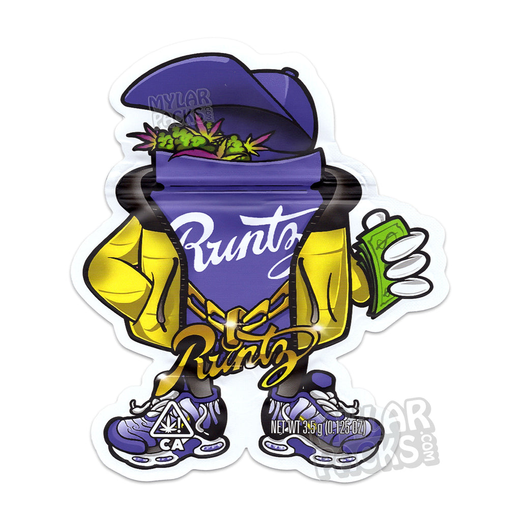 Runtz Og Die Cut Character 3 5g Empty Smell Proof Mylar Bag Flower Dry Mylarpacks Com