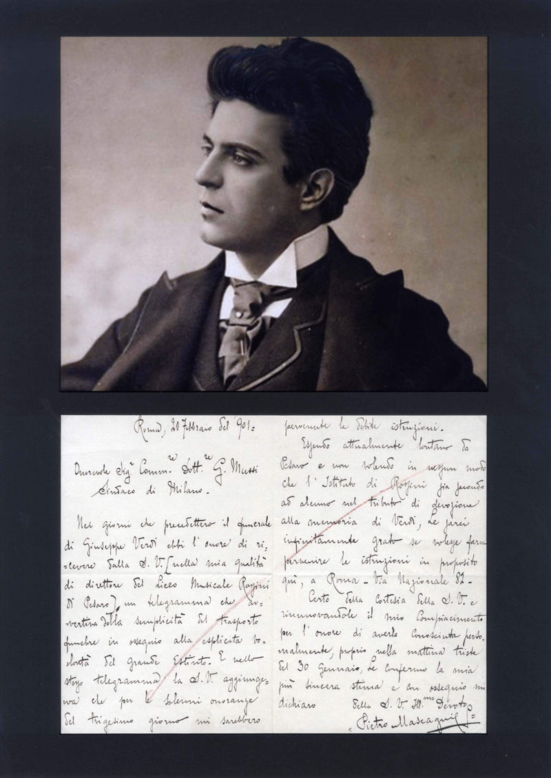 Pietro Mascagni Autograph Autograph Letter Signed