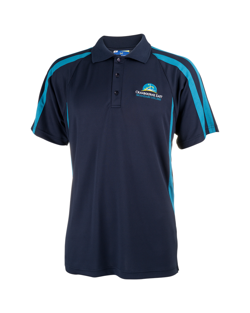 Cranbourne East Secondary College Sports Polo Ink Teal Belgravia Apparel
