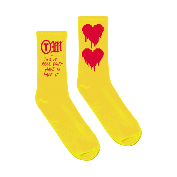Fake It Yellow Socks Tauren Wells