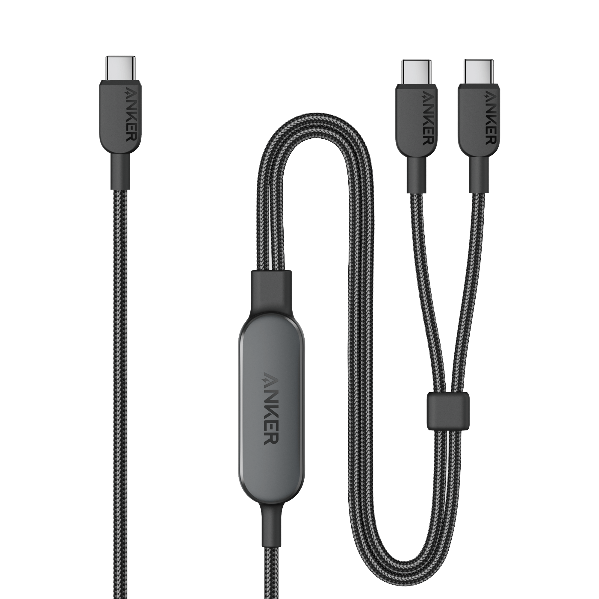 Anker 2-in-1 USB-C auf USB-C Kabel (120cm, 140W, Flecht-Design)