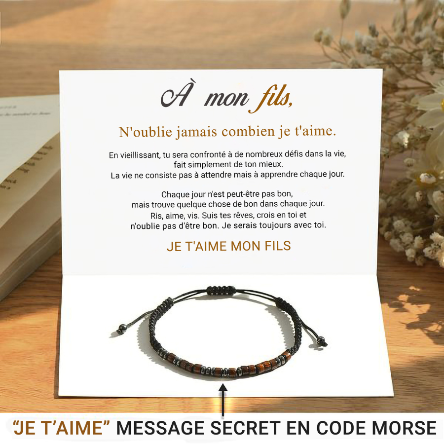 Bracelet Code Secret En Morse A Mon Fils Chez Monia