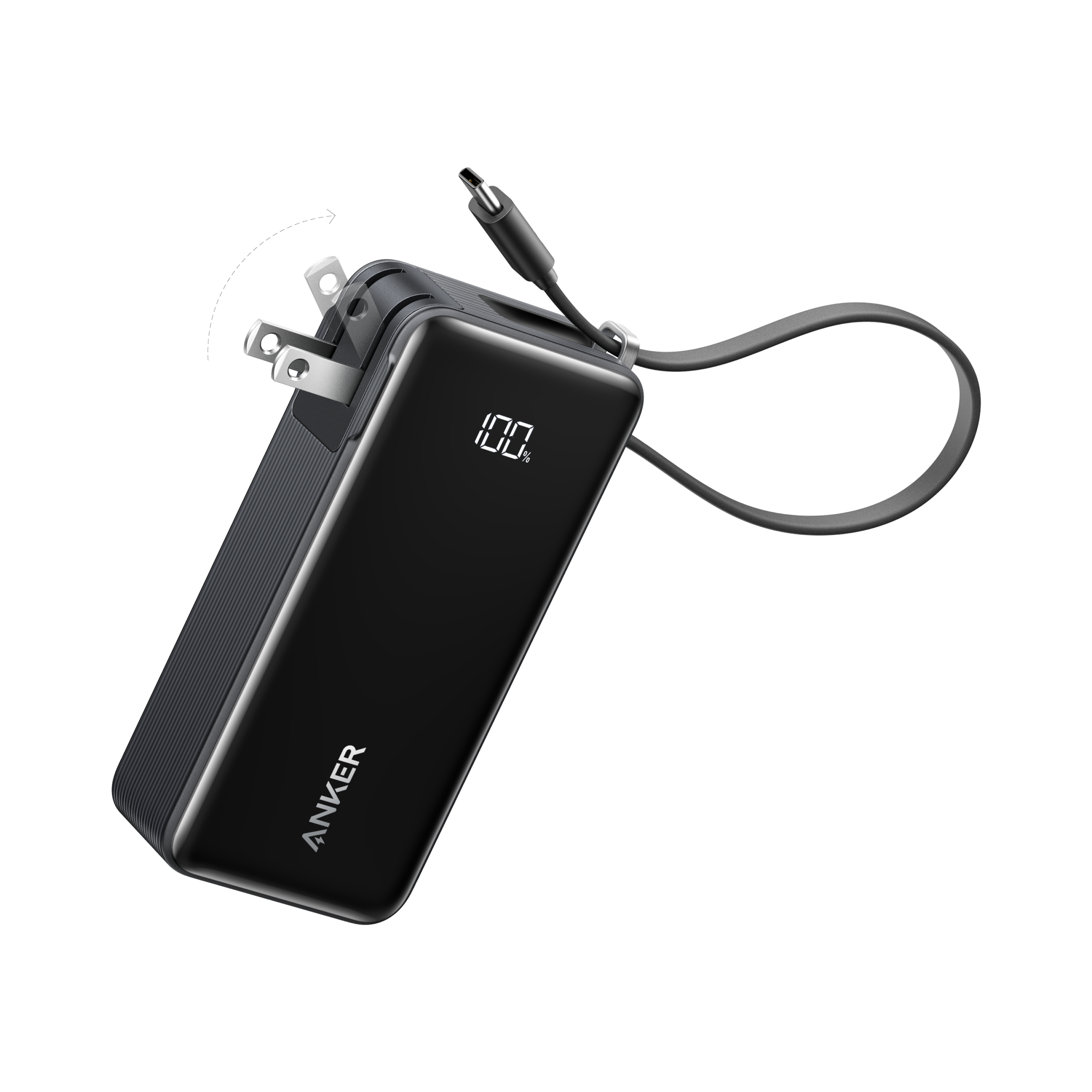 Anker Power Bank (10K, Fusion, Built-In USB-C Cable)