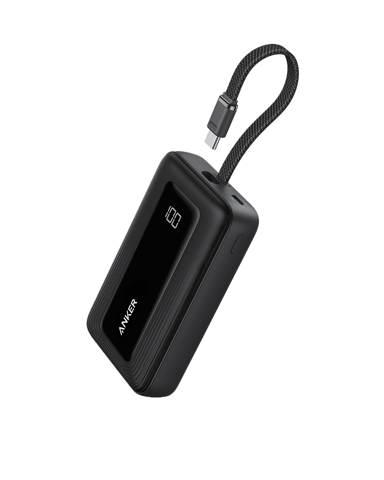 Anker Zolo Power Bank (10K, 30W, Built-In USB-C Cable)