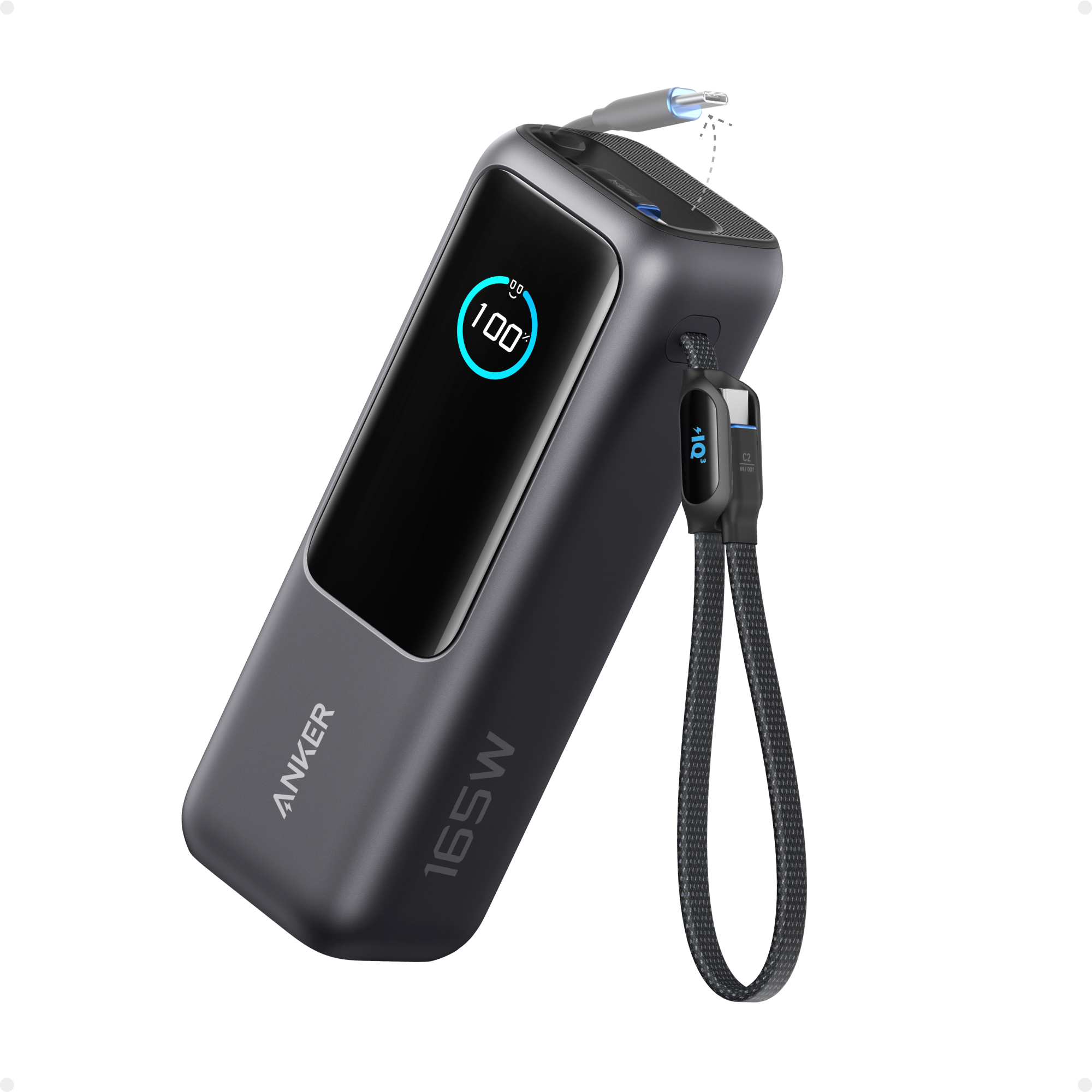 Anker Power Bank (25K, 165W, Built-In and Retractable Cables)