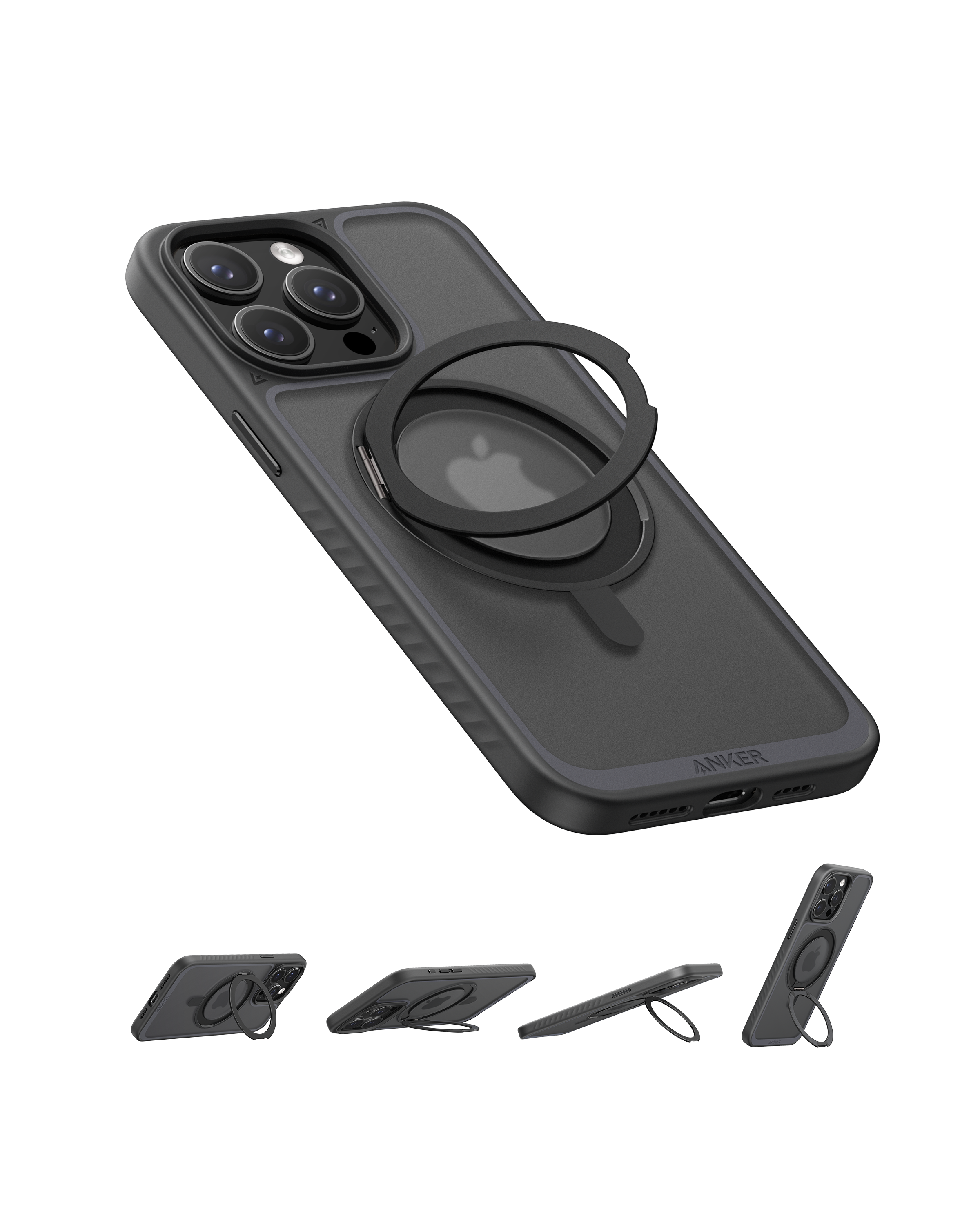 Anker Magnetic Phone Case with Ring Stand (For iPhone 15 Pro)