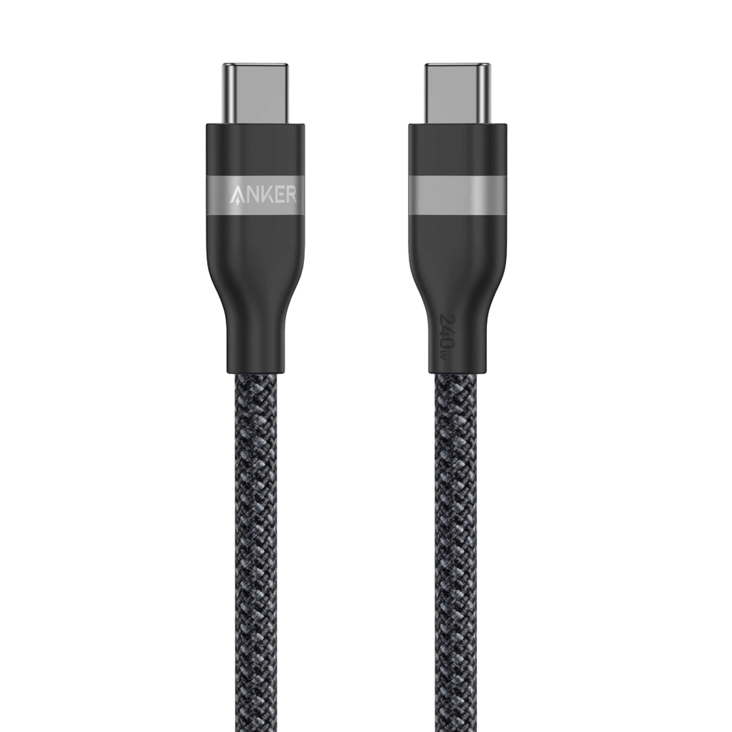 Anker USB-C to USB-C Cable (6 ft, 240W, Upcycled-Braided)