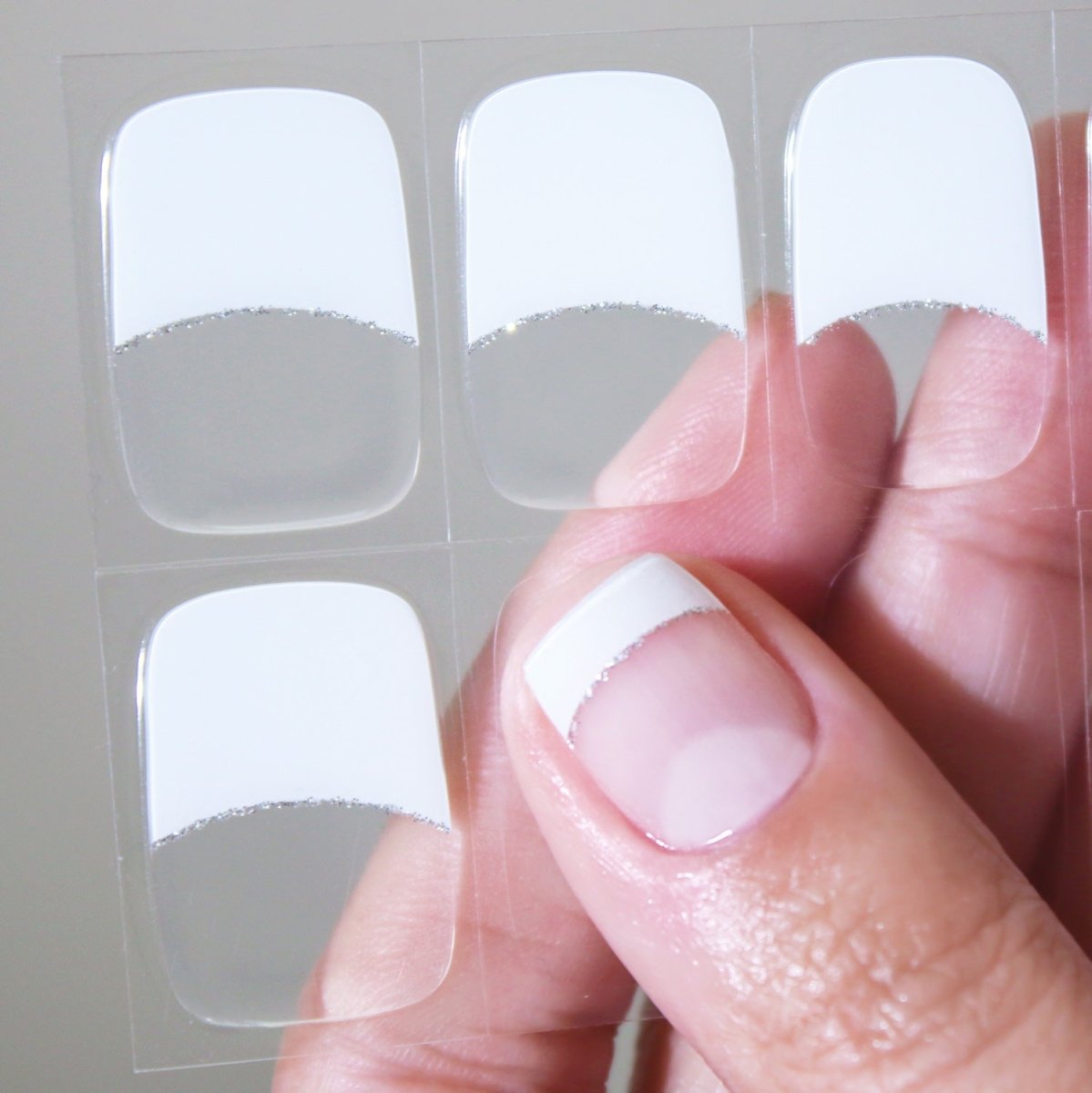 Classic White French Tip Semicured Gel Nail Wraps Pretty Fab Nails