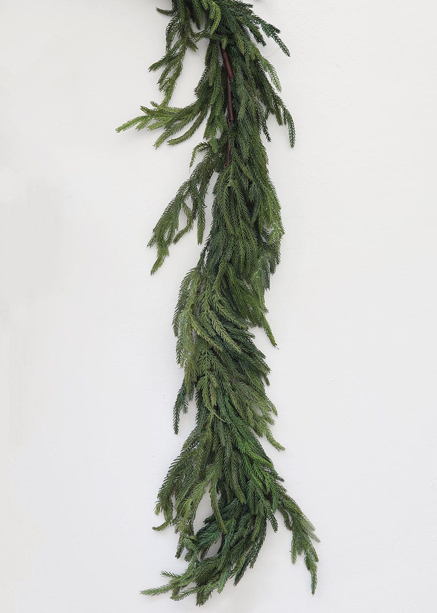 Real Touch Norfolk Pine Garland 180 Long The Black Brick Co Llc