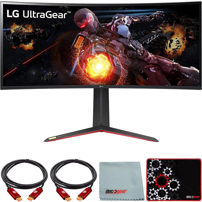 Lg 34 Ultragear Qhd Nano Ips Curved Gaming Monitor With Mouse Pad Bun Beach Camera