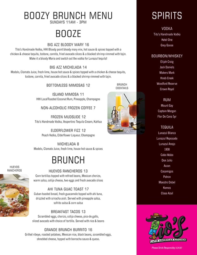 Early Bird Menu Tio S Latin American Kitchen Hilton Head Island Bluffton Sc