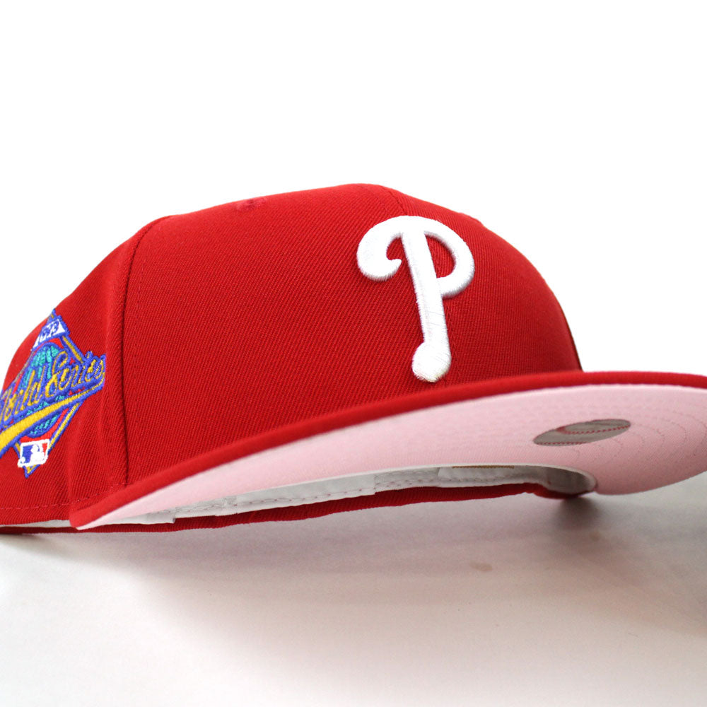 Philadelphia Phillies New Era 59fifty Fitted Hat Black Orange Blue Pink Under Brim Philadelphia Phillies 5950 Caps Retro New Era Fitteds Ecapcity