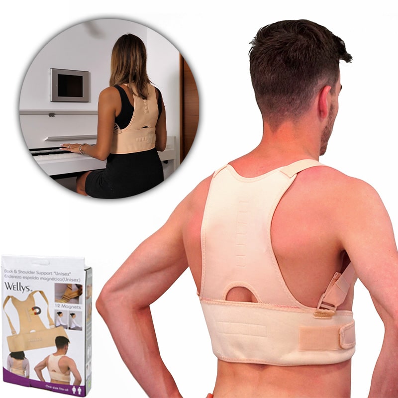 Corrector De Postura Magnetico Y Soporte Para La Espalda Unisex Bron Bronmart