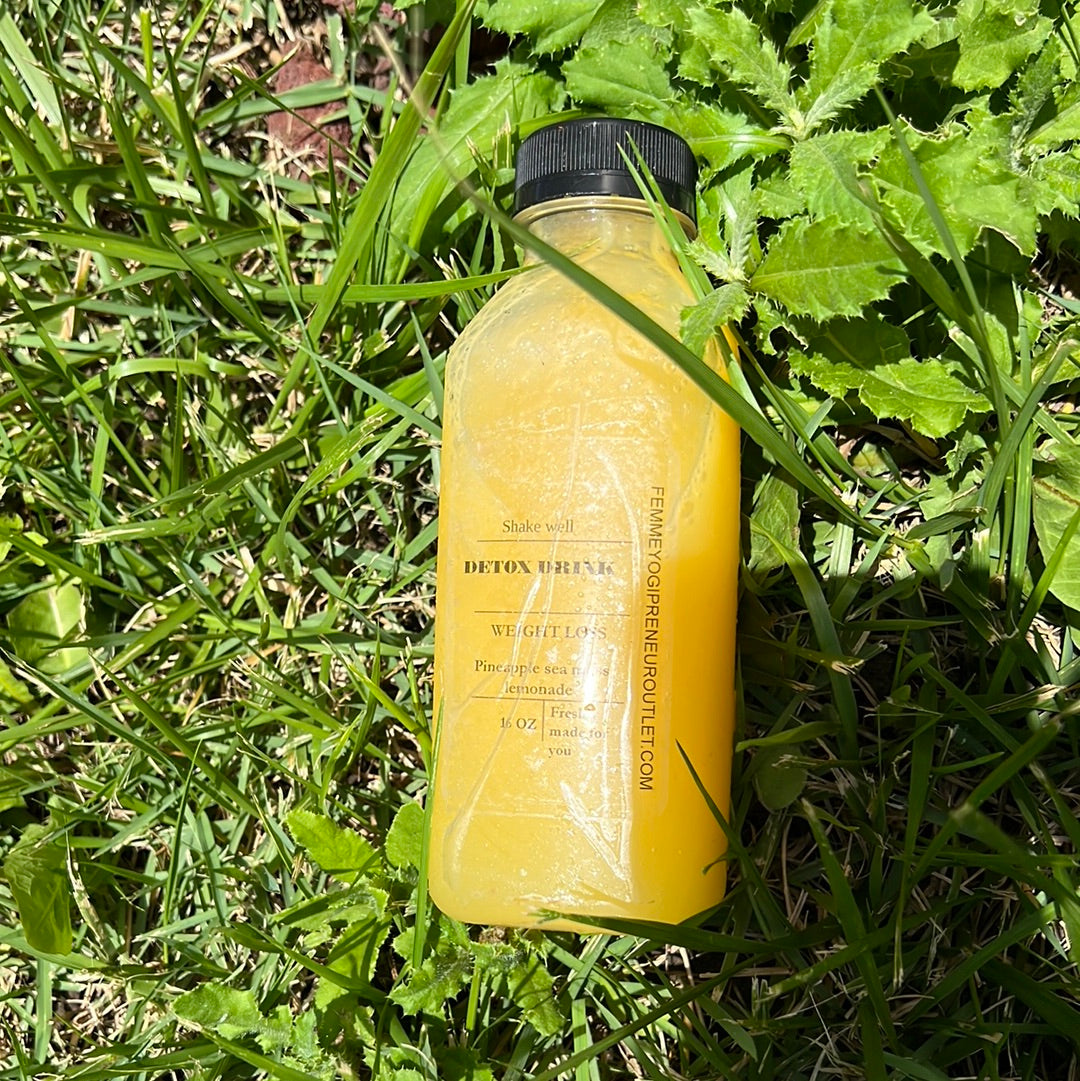 Pineapple Sea Moss Lemonade Weight Loss Detox Drink 16 Oz
