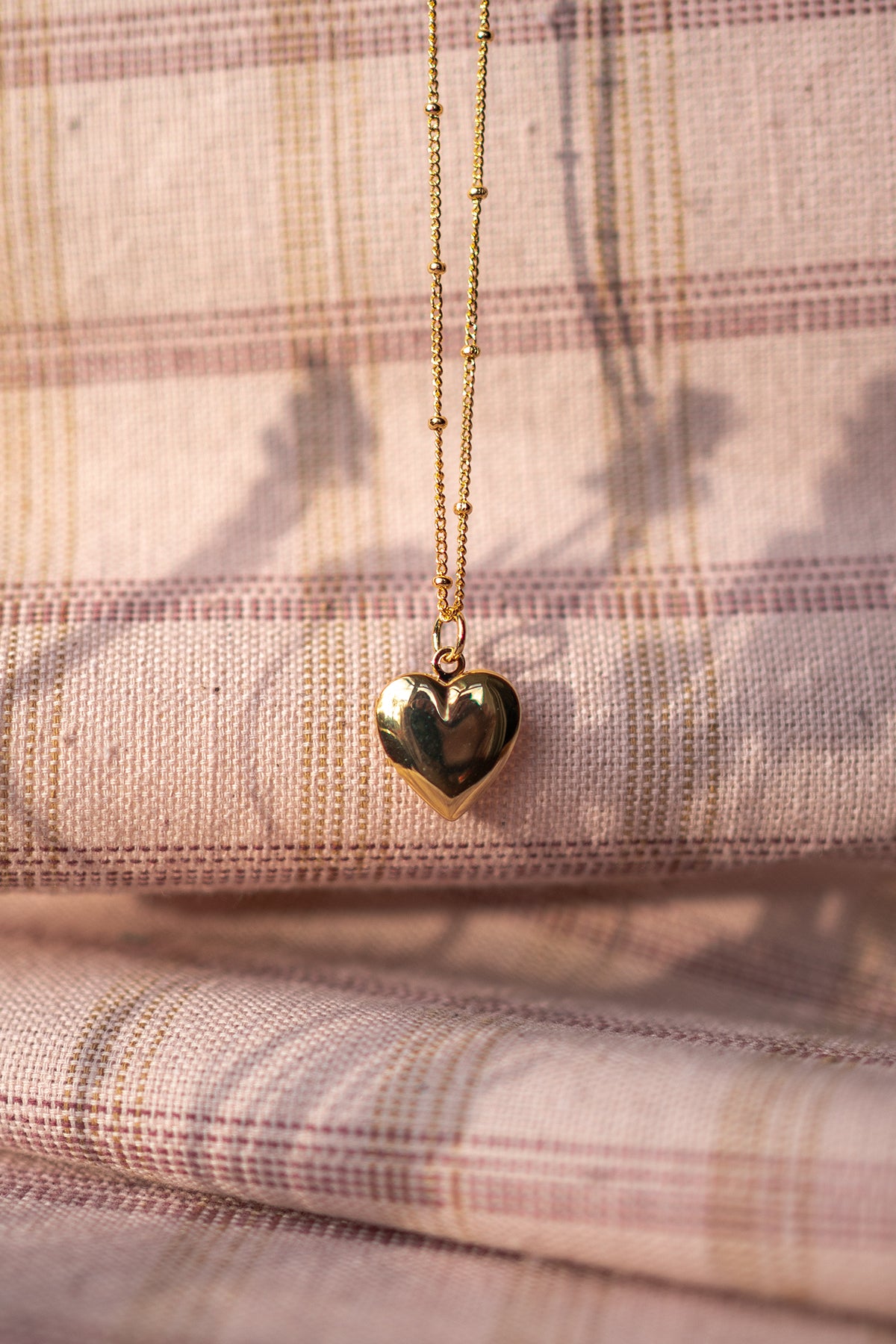 Belle Golden Heart Locket Necklace Saint Belle