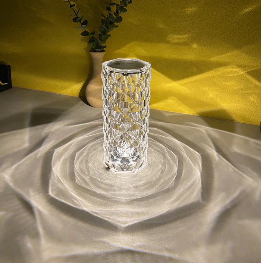 Touching Control Rose Crystal Lamp Craftemporio