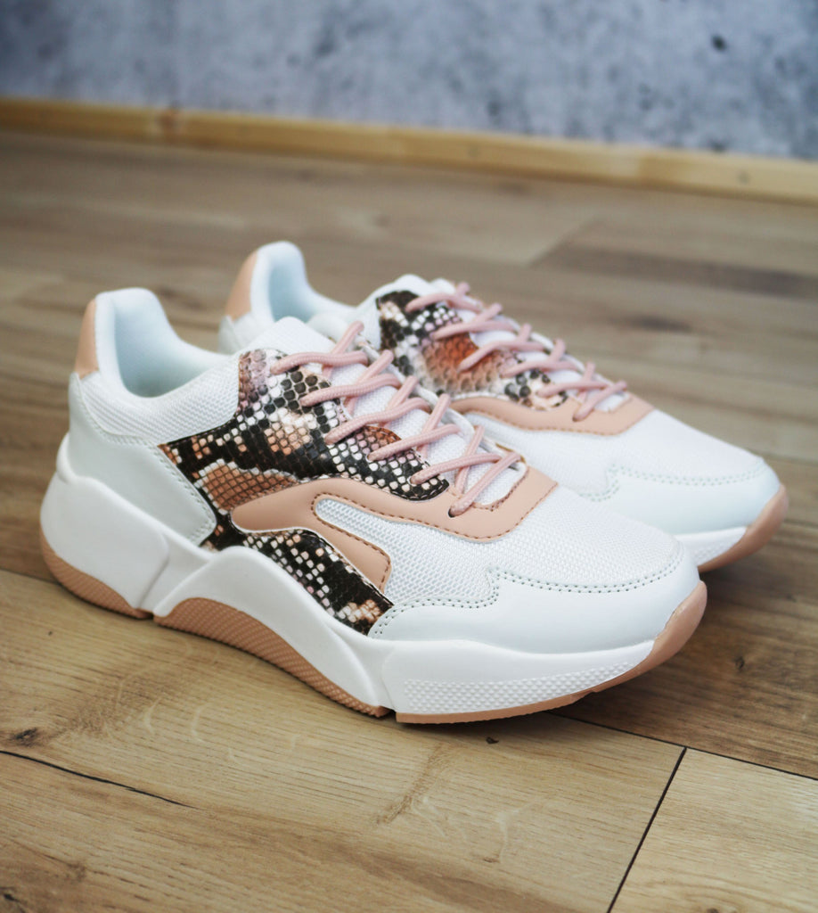 Damen Chunky Sneaker Snake Optik Stiefelparadies De