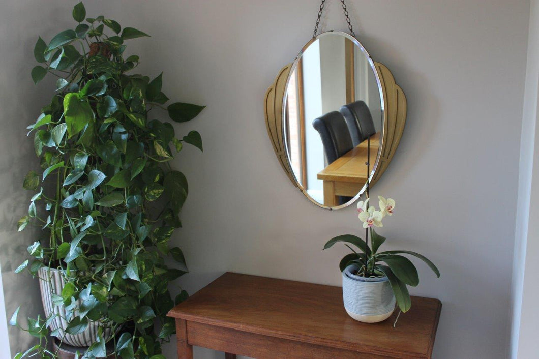 Art Deco Mirror With Gold Scalloped Frame Jo S Riches