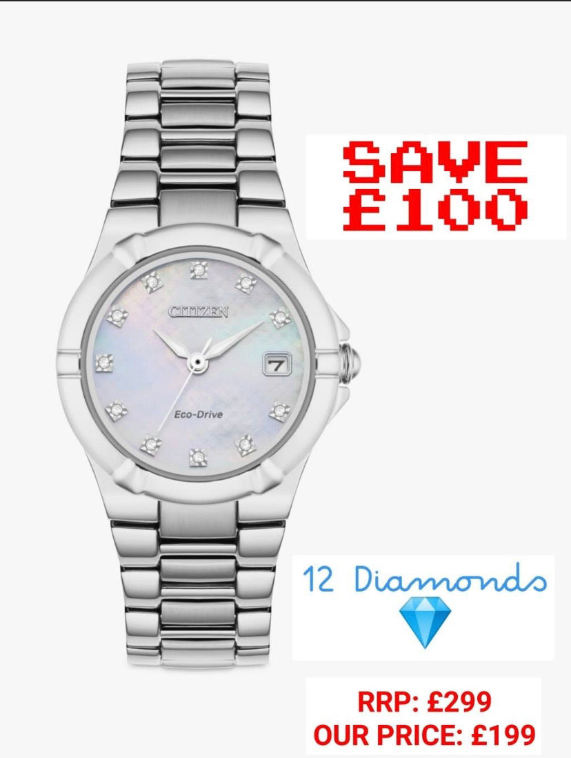 Ladies Diamond Set Citizen Eco Drive Watch The Jewel Box Newtownards
