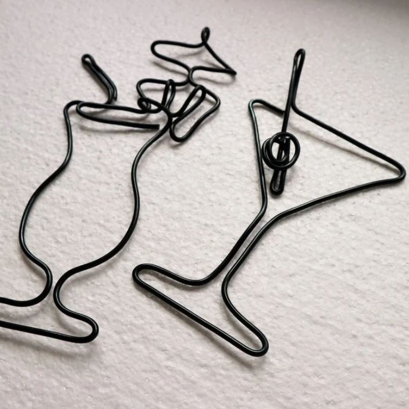 Cocktail Glass Wire Wall Art Homefolk