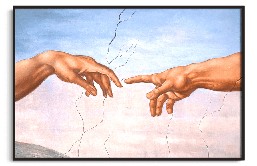 Reproduction De La Creation D Adam Detail De Michel Ange Galerie Mont Blanc