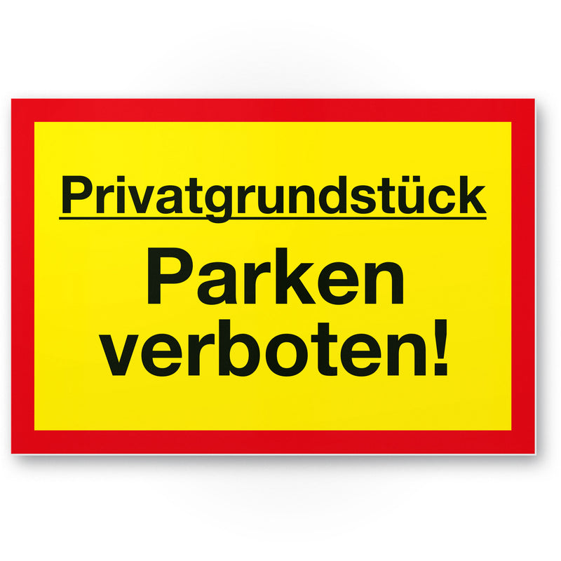 Komma Security Privatgrundstuck Parken Verboten Kunststoff Schild Pa
