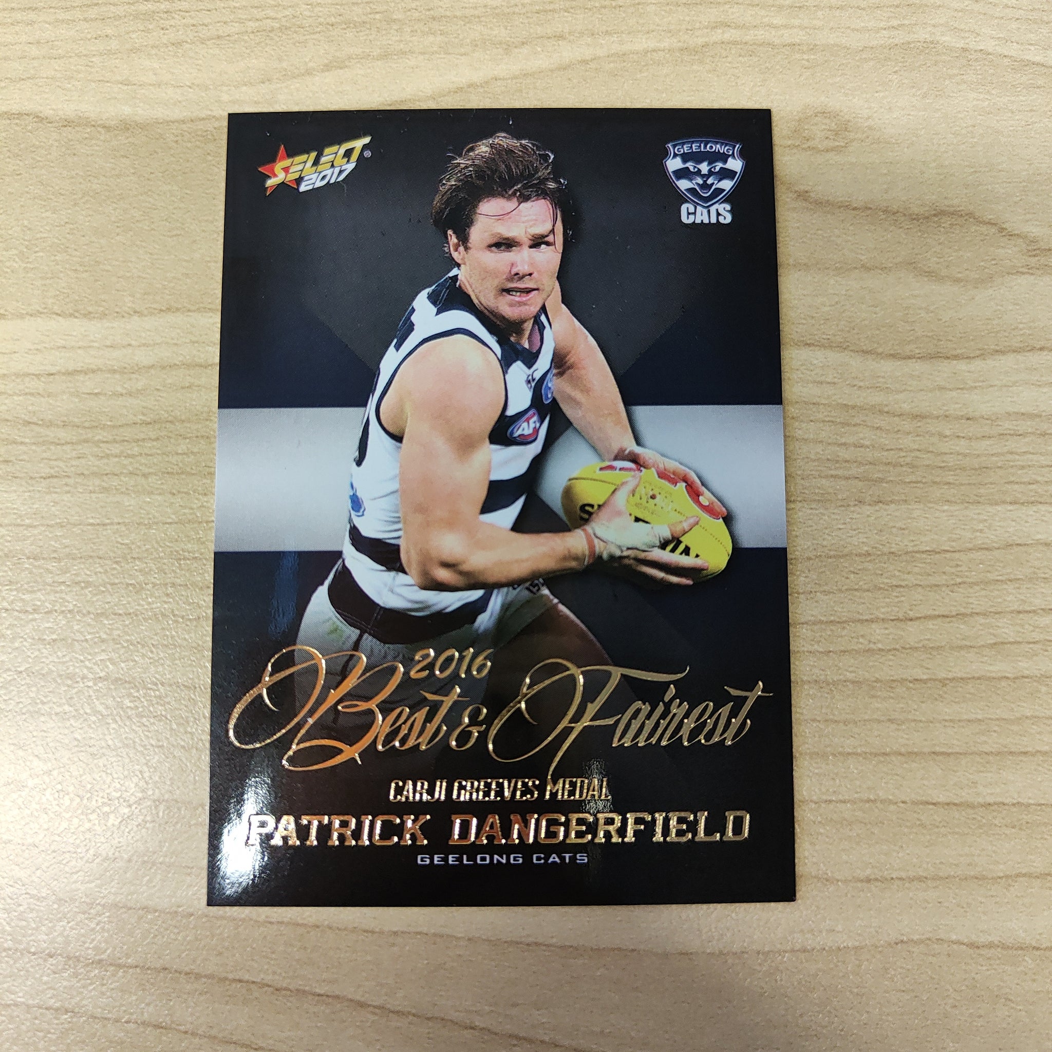 2017 Select Afl Best Fairest Card Patrick Dangerfield Geelong Shields Stamps Coins