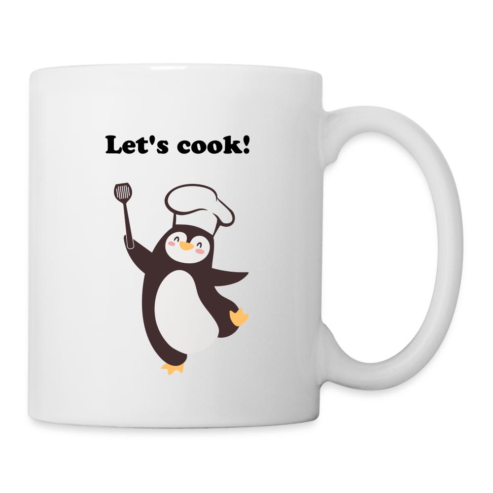 Pinguin Tasse - Let's cook!, Geschenk, Idee, Dankeschön, Tasse mit Spruch