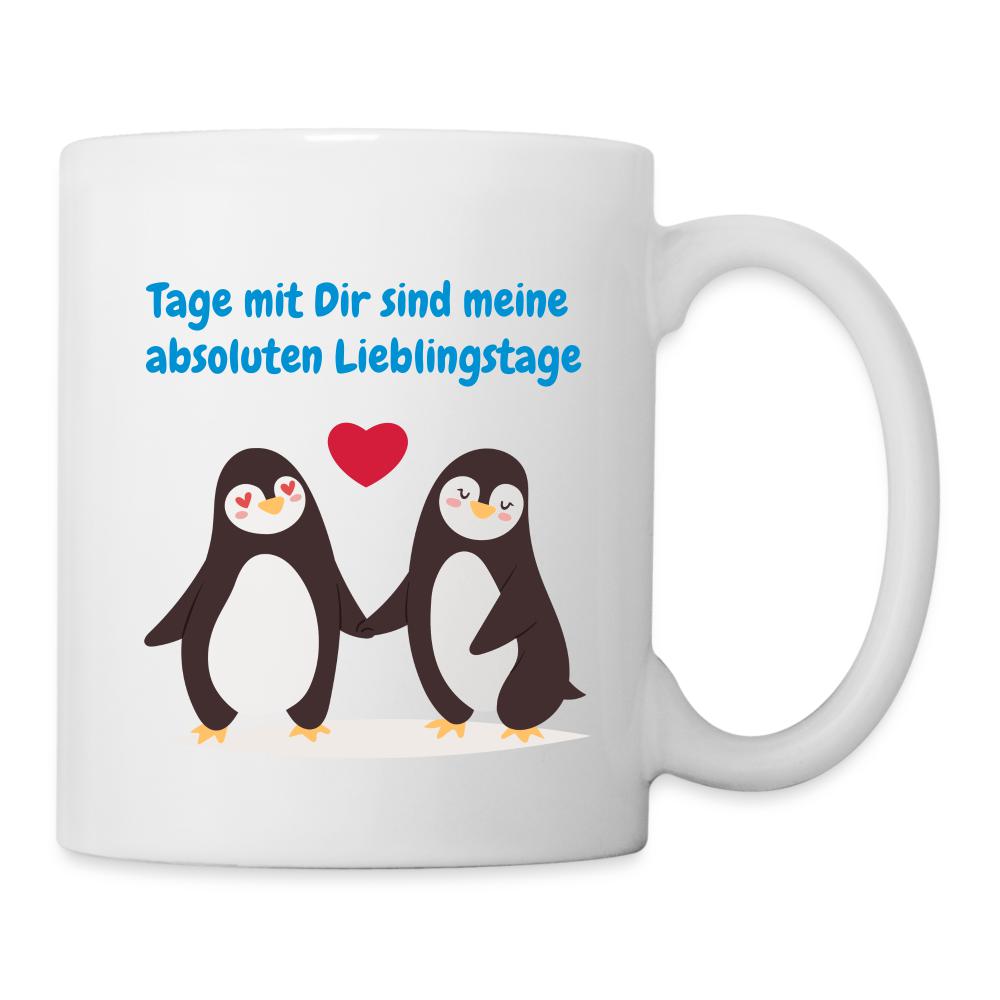 Pinguin Tasse - Tage mit Dir sind meine absoluten Lieblingstage (Herz), Geschenk, Idee, Dankeschön, Tasse mit Spruch