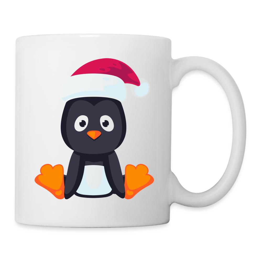 Tasse mit Pinguin und Weihnachtsmütze, Geschenk, Idee, Dankeschön, Tasse mit Spruch