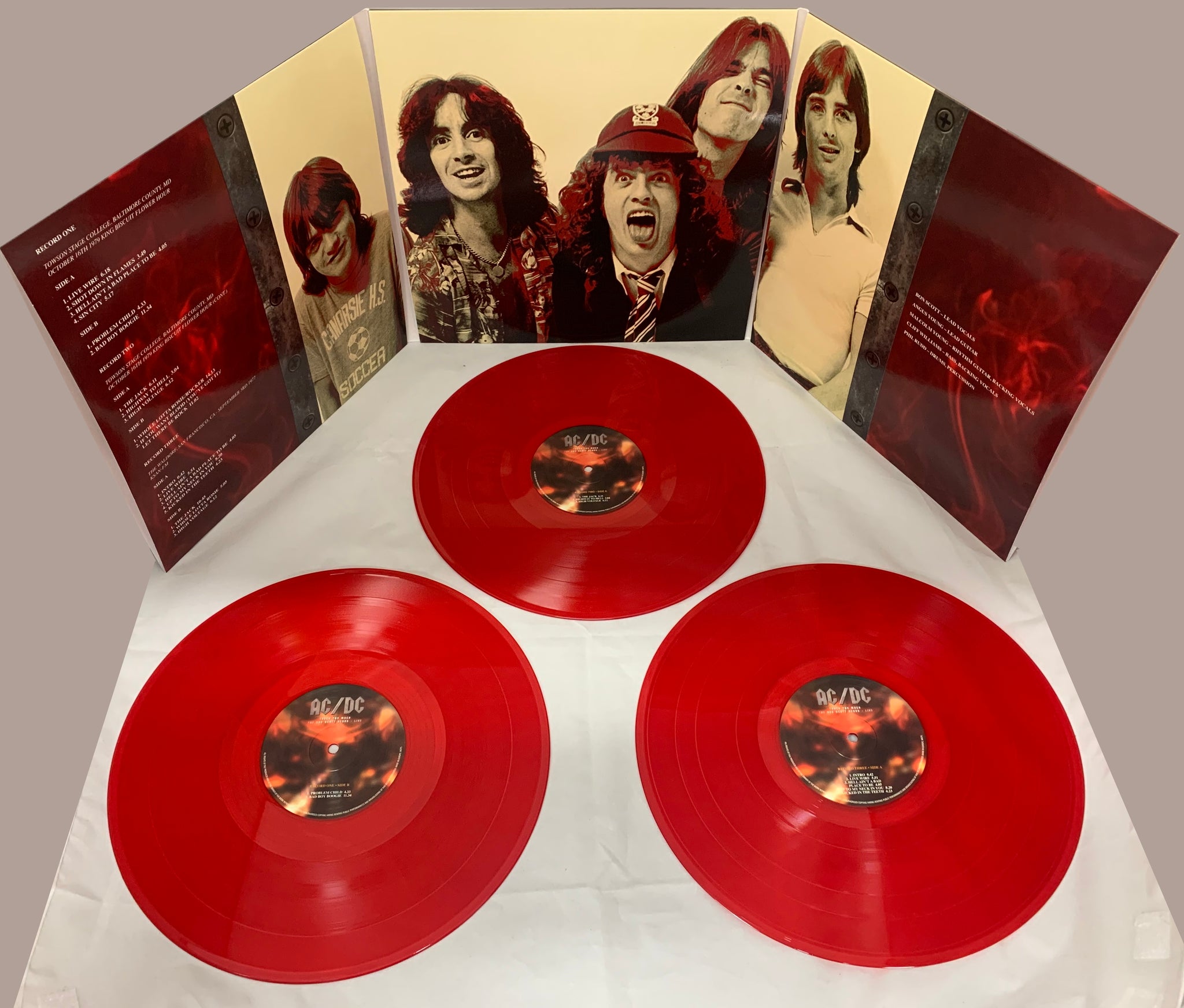 Ac Dc Touch Too Much The Bon Scott Years Live Limited Edition Red Vi Two Red Sevens