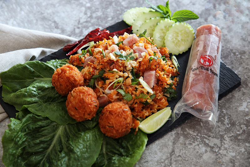Nam Khao Lao Crispy Rice Salad Lao Thai Nam