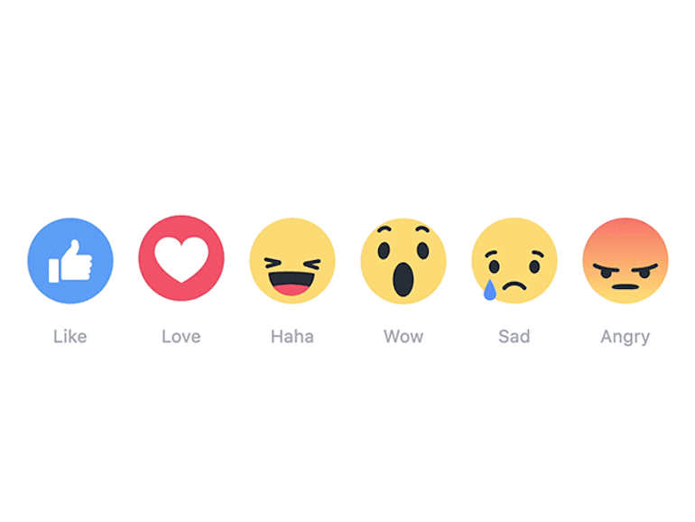 mobile app animation: giff of facebook's animated reactions