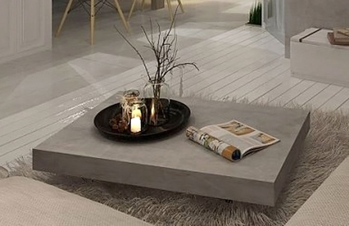 Furniture Maison Vega Concrete Coffee Table On Wheels