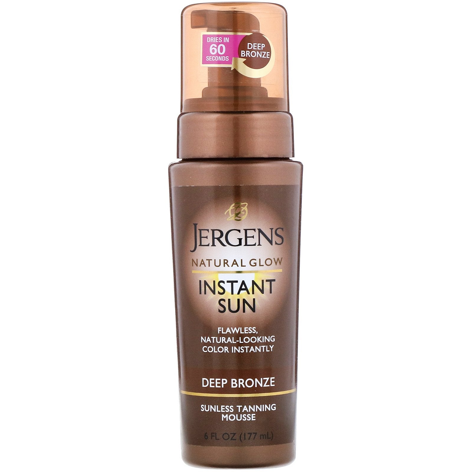 Jergens Natural Glow Instant Sun Sunless Tanning Mousse Deep Bronz Healthreaction