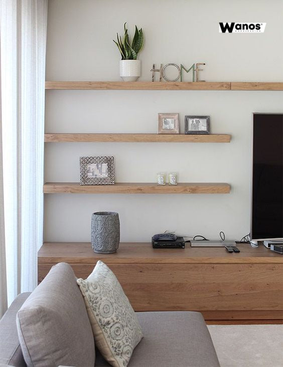 Mensole A Scomparsa In Legno Massello Essenza Castagno Di Design Wanos Wood Design