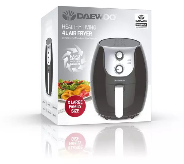 Daewoo Black 4l Single Pot Air Fryer Sda1861ge Dwyers Homestore